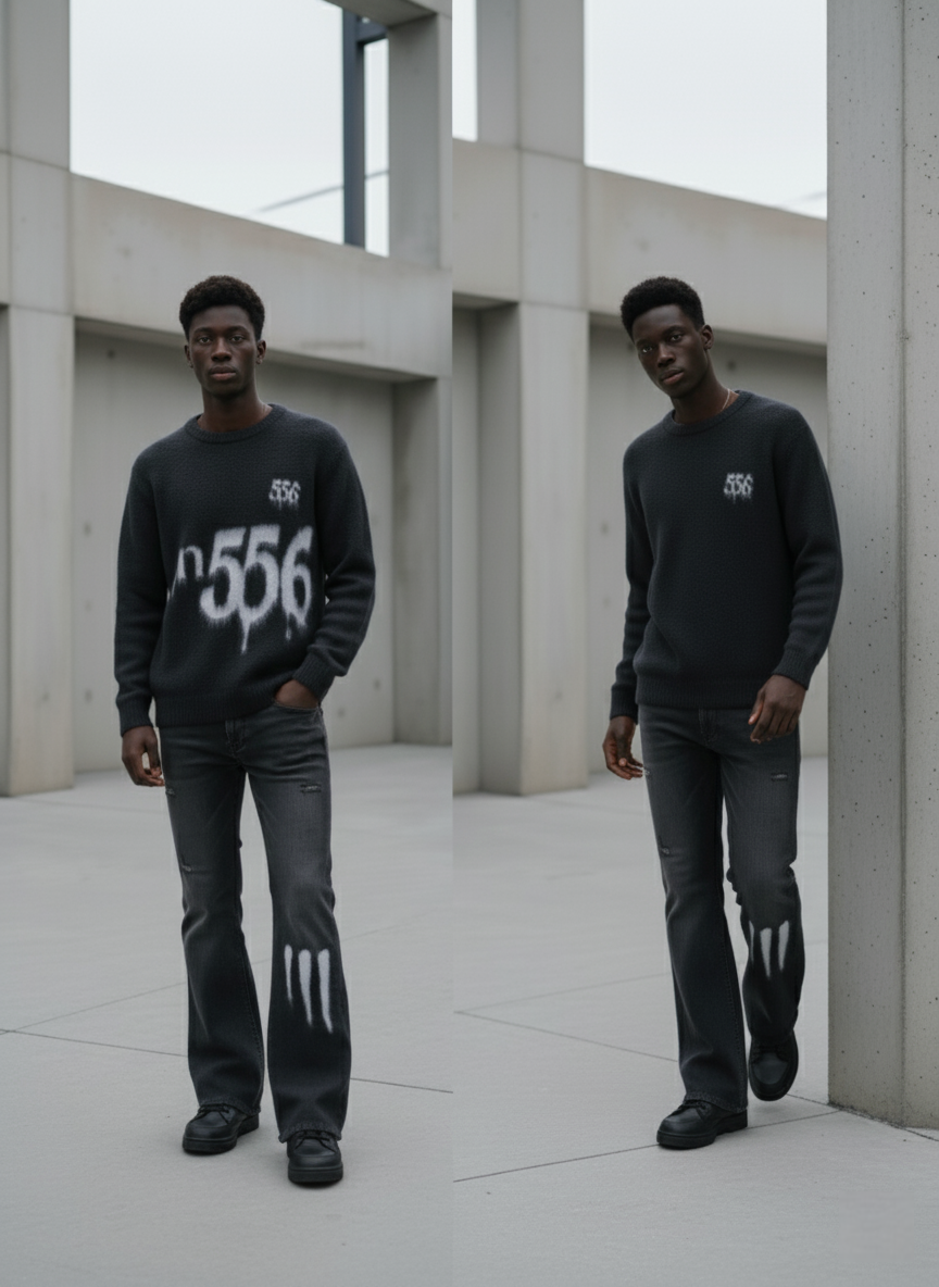 We trust in 556 mohair flared pants